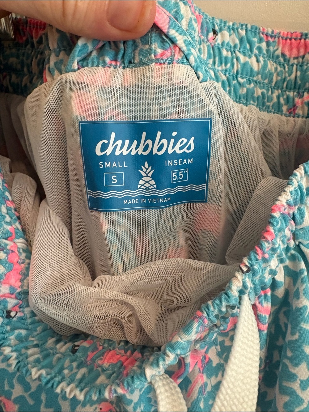 Chubbies swim shorts flamingo elastic pocket lining resort vacation beach small - Picture 6 of 7